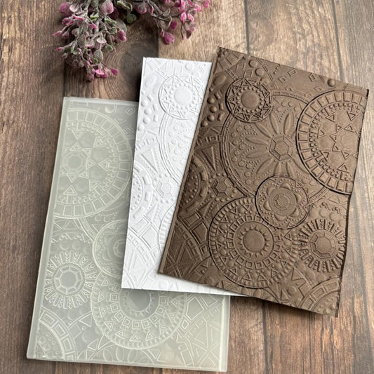 5Pack 3D Plastic Embossing Folder DIY Craft Template Molds Stamp Stencils Scrapbook Paper Cards Photo Album Making Tools, Gear Balloon Flower Background Embossing Folders Handmade Art Craft Supplies - color: 5 Pack Balloon