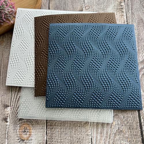 Bubble Wave Background 3D Embossing Folder for Card Making Floral DIY Plastic Scrapbooking Photo Album Card Paper DIY, Embossing Template Paper Card Embossing Stencil(5.9 * 5.9in) - color: 9