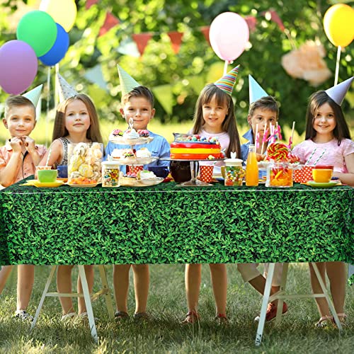 54 x 108 Inches Jumbo Green Leaves Photography Leaf Backdrop 3D Waterproof Tree Leaves Background Photo Booth Prop Green Leaf Tablecloths for Baby Shower Birthday Party Decoration (6 Pieces) - size: 54 X 108 Inches