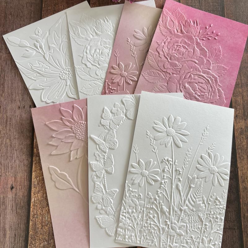 5Pack 3D Plastic Embossing Folder DIY Craft Template Molds Stamp Stencils Scrapbook Paper Cards Photo Album Making Tools, Gear Balloon Flower Background Embossing Folders Handmade Art Craft Supplies - color: 5 Pack Balloon