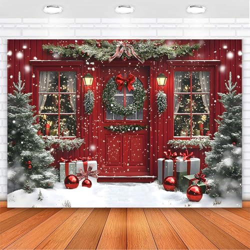 Avezano 7x5 ft Christmas Backdrop for Photography Christmas Shop Backdrop Toy Store Xmas Holiday Party Decorations Photo Booth Props for Kids - size: 7x5ft