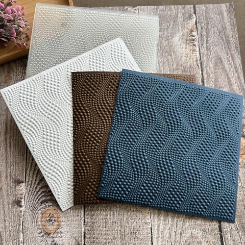 Bubble Wave Background 3D Embossing Folder for Card Making Floral DIY Plastic Scrapbooking Photo Album Card Paper DIY, Embossing Template Paper Card Embossing Stencil(5.9 * 5.9in) - color: 9