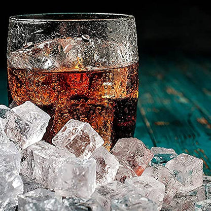 Fake Ice Cubes, 50 PCS 0.8" Fake Ice, Artificial Acrylic Crystal Diamonds for Vase Fillers, 20 mm Plastic Ice Cubes for Party, Wedding - color: 20 MM-50PCS