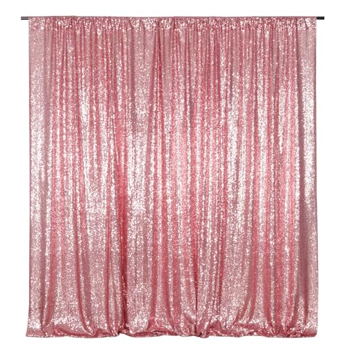 Poise3EHome Fuchsia Pink Sequin Backdrop,8FT x 10FT Sequin Photography Backdrop Curtain for Party Decoration - color: Fuchsia Pink, size: 8 x 10ft