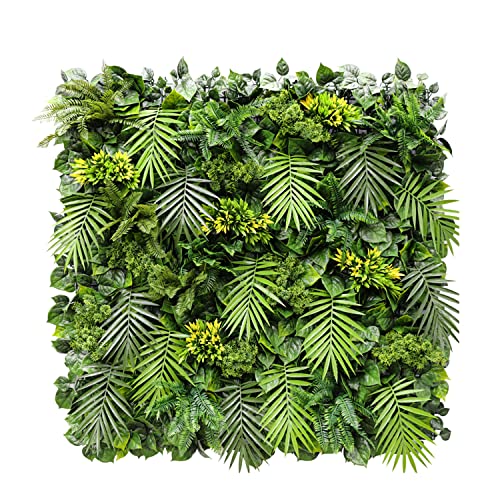 Artificial Grass Wall Panels 40"x40"-6Packs Greenery Backdrop Faux Boxwood Panel Fake Hedge for Garden Wedding Décor Outdoor Green Privacy Fence, 08Mixed - color: #08Mixed4040, size: 40"x40"
