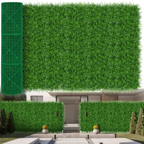 Yangrass Artificial Grass Wall Panel, 60"x120"(50 SQFT) Boxwood Roll Panels Greenery Backdrop Wall, Privacy Hedge Fence Screen with UV Protection, Green Wall Decor for Indoor Outdoor Garden Patio - color: Fern, size: 60x120 in 1pcs