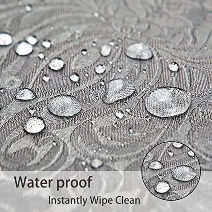 Cloth Napkins Set of 8 – Square 17x17 Inch Jacquard Fabric Polyester Washable Reusable Cloth Napkins for Kitchen Dinner Dining Restaurants Wedding Party Banquet Table (Grey, 17X17 Inch) - color: Gray(01)