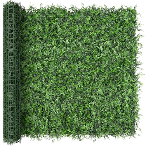 Artificial Green Wall Panels: 60"x120" Boxwood Hedge Green Wall Decor Backdrop, UV-Anti Faux Greenery Plant Wall for Privacy Fence Screen Outdoor Indoor Wedding, Backyard, Garden Home Decor - size: 60"x120"