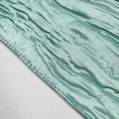 YOUR CHAIR COVERS - 90 x 132 inch Rectangular Crinkle Taffeta Tablecloth - Robin Egg, Rectangle Table Linens for 6 ft Rectangular Tables, Wedding Crushed Table Cloth - color: Robin Egg, size: 132" x 90" (Rectangular)