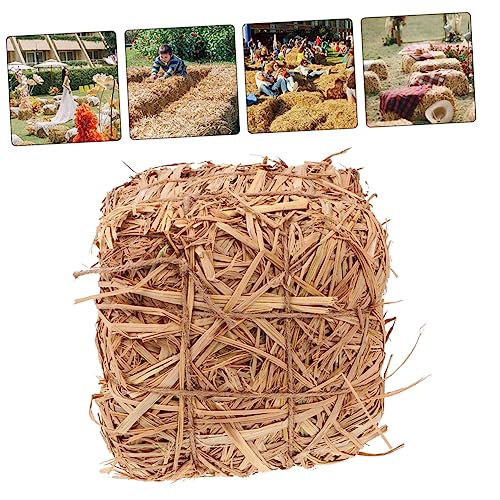 Vaguelly Outdoor Haystack Decoration Straw Bales Prop for Garden and Wedding Decor Rustic Photo Backdrop for Autumn and Spring Scenes for Photography and Event Styling
