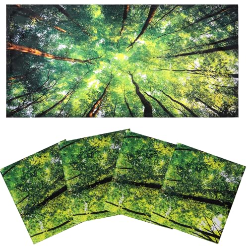 Torixqi 4 Pcs Fluorescent Light Covers - Light Covers for Ceiling Lights Classroom, Magnetic Light Filters for Office, Hospitals, Home 4 x 2 Feet (Forest) - color: Autumn Ttrees