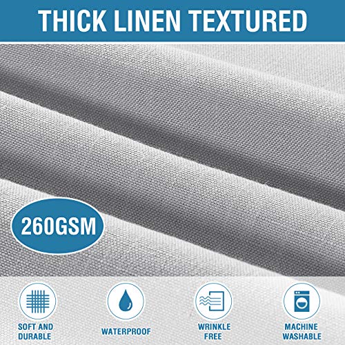 H.VERSAILTEX Linen Textured Table Cloths 54 x 54 Inch Premium Solid Tablecloth Spill-Proof Waterproof Table Cover for Dining Buffet Feature Extra Soft and Thick Fabric Wrinkle Free, Grey - color: Dove Gray, size: 54" x 54" (Square)