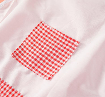 Baby Chef Outfit Apron And Chef Hat Set, Baby Photoshoot Props Boy Newborn Photography Costume Infant Bakery Outfits - color: Red for Girls