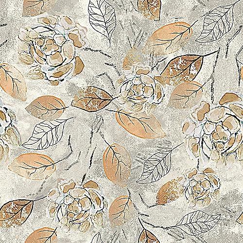 Vintage Floral Peel and Stick Wallpaper Leaves Removable Waterproof Wallpaper Floral Decorative Contact Paper Vinyl Flowers Self Adhesive Wall Paper 17.71in x 236.2in - color: Floral-17, size: 17.71" x 236.2"