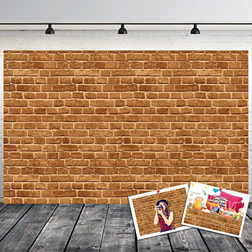 Capoda 6 Pcs 4.5 x 9 Feet Brick Stone Wall Backdrop Brick Wall Tablecloths Magic Wizard Sheet Table Cover Retro Red Backdrop for Wizard Party
