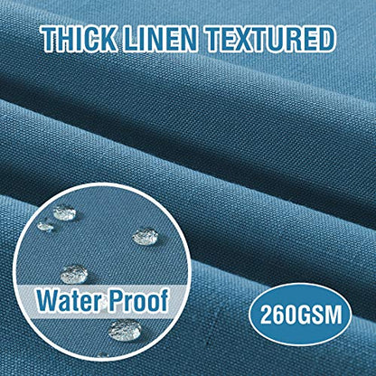 H.VERSAILTEX Cloth Napkins Set of 12 (18" X 18") Linen Textured Dinner Napkins Waterproof Extra Soft Thick Durable Reusable Napkins with Hemmed Edges for Dinners, Weddings and Everyday Use, Ink Blue - color: Ink Blue, size: 18" x 18" (Square)
