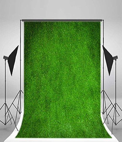 Laeacco 5x7ft Greenery Backdrop Retro Green Background Grunge Green Grass Field Artificial Sports Football Game Backdrop Photo Adults Newborn Baby Kids Birthday Party Portrait Studio Props