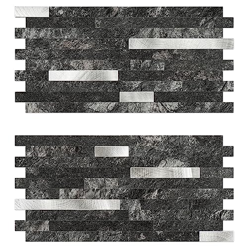 Peel and Stick Backsplash, 20-Sheet Peel and Stick Tiles 12.1" x 5.9" Stick on Backsplash PVC Wall Tile for Kitchen Fireplace