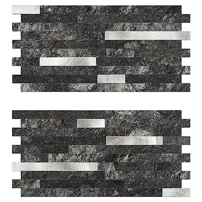 Peel and Stick Backsplash, 20-Sheet Peel and Stick Tiles 12.1" x 5.9" Stick on Backsplash PVC Wall Tile for Kitchen Fireplace