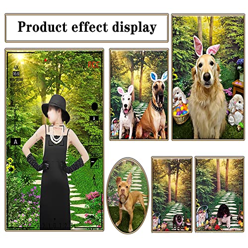 5x7ft Spring Scenery Backdrop Forest Path Sunshine Flower Photography Background Natural Scenery Photo Shoot Props Portrait Pet Photo Photography Backdrop BJLXVV171 - size: 5x7ft
