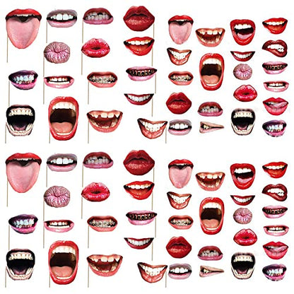 20pcs Funny Lip Mouth Photobooth Props Wedding Decoration Funny Lip Photo Booth Birthday Party Decorations Adult Photo Props Valentine's Day Party Decoration Supplies