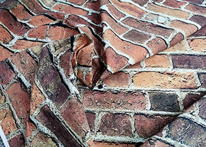 AIIKES 8x8FT Red Brick Wall Photography Backdrop Thin Vinyl Photo Backdrops Baby Birthday Party Graduation Home Decoration Photo Booth Studio Prop Banner 11-506 - size: 8x8ft