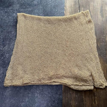 D&J DON&JUDY Long Newborn Ripple Wrap Photography Props Stretch Wrap Baby Shoot Posing Costume Outfit Knitted Camel Professional Poser …