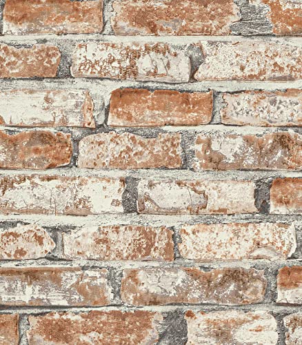 Sevalo Brick Wallpaper Peel and Stick Brick Contact Paper for Walls Red 3D Faux Self-Adhesive Removable Wallpaper for Bedroom Kitchen Backsplash Accent Wall Sticky Décor Fireplace 17.3inW 78.7inL - size: 17.3“×78.7”