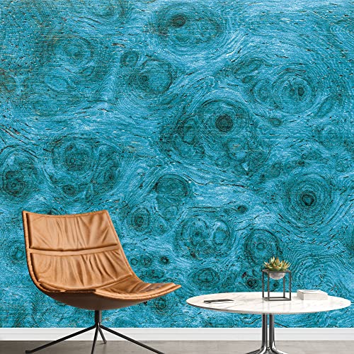 wall26 Removable Wall Sticker/Wall Mural Vibrant Teal Water Wave Pattern Abstract Shapes Digital Art Modern Art Decorative Panorama Multicolor Relax/Calm for Living Room, Bedroom, Office - 100"x144" - color: W28-2206-DOM01, size: 100"x144"