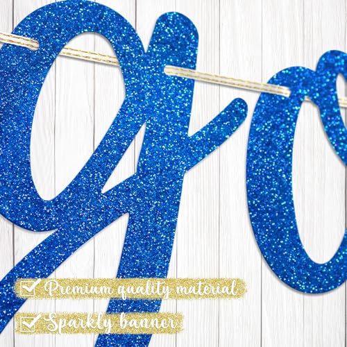 Go Shawty It's Your Birthday Banner, Hip Hop Birthday Party Decorations Supplies, Rap Theme Bday Bunting Sign, Pre-strung, Photo Props (Blue) - color: Blue
