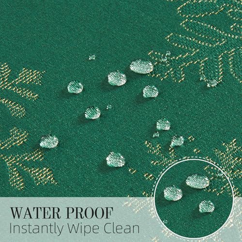 Cloth Napkins Set of 8–Square Jacquard Sparkling Metallic Snowflake Fabric Polyester Washable Reusable Cloth Napkins for Kitchen Dinner Dining Restaurant Wedding Table(Hunter Gold/17x17 Inch) - color: Hunter Gold