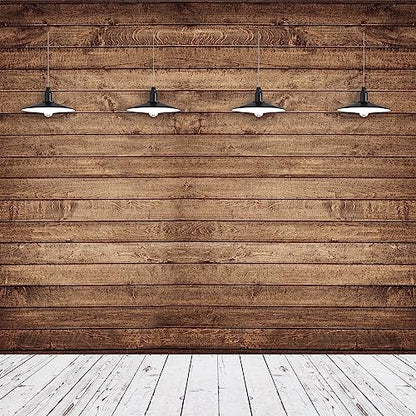 Mixweer Brown Wood Backdrop for Photography Rustic Wooden Photo Backdrop Decorations Retro Wood Wall Background Birthday Party Weeding Backdrop(10 x 8 ft) - size: 10 x 8 ft