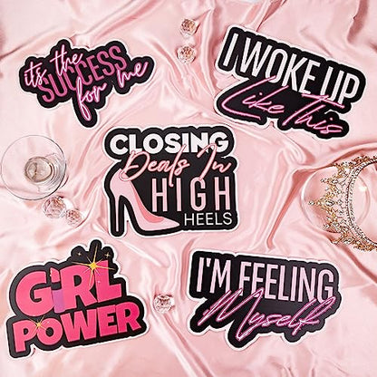 (Women Empowerment Pack) Elevate Your Photo Booth Experience with Our Durable & Waterproof Pack of Signs-Perfect for Weddings, Birthdays, and Photo Booth Businesses - PVC Foamboard Photo Props - color: Women Empowerment Pack