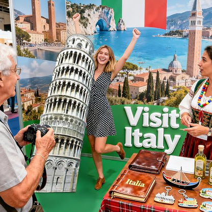70.8" Tower of Pisa Cardboard Cutout Tower of Pisa Stand Up Cutout Life-Size Italy Photo Booth Prop Backdrop Sign Italian Landmark for Italy Theme Birthday Party Cultural Educational Display - color: Tower of Pisa