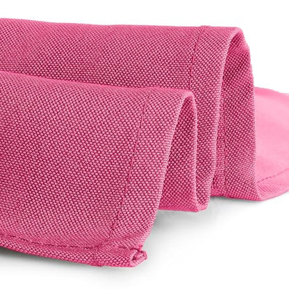 Gee Di Moda Cloth Napkins - 17 x 17 Inch Fuchsia Dinner Napkins - Set of 12 Soft & Absorbent Washable Fabric Cloth Table Napkins with Hemmed Edges for Hotel Restaurant, Holiday Parties & Wedding - color: Fuchsia