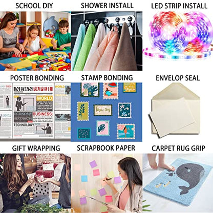 3M 300LSE Double Sided Tape for Scrapbook 2in x 36ft, Removable Heavy Duty Double Sided Mounting Tape, Transparent Adhesive Sticky Tape for Picture Hanging Strips, Poster, LED Strips, Art Craft - size: 2in X 36ft
