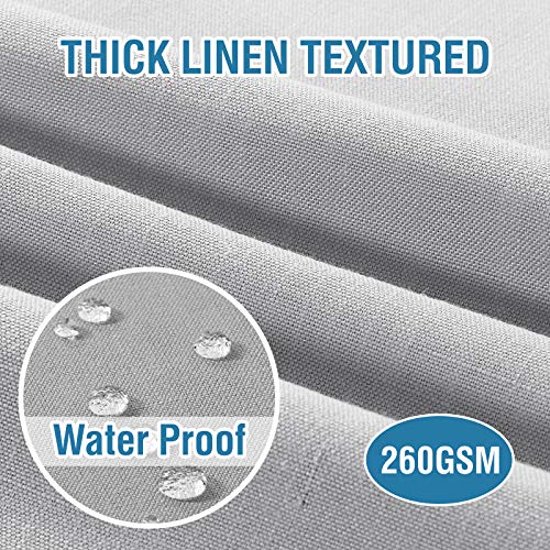 H.VERSAILTEX Cloth Napkins Set of 12 (18" X 18") Linen Textured Dinner Napkins Waterproof Extra Soft Thick Durable Reusable Napkins with Hemmed Edges for Dinners, Weddings and Everyday Use, Grey - color: Dove Gray, size: 18" x 18" (Square)