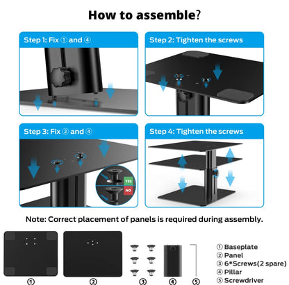 BoYata Monitor Stand, Adjustable Monitor Riser Metal Computer Stand Compatible with TV, PC, Laptop, Computer, iMac, and All Screen Display-Black - color: Black