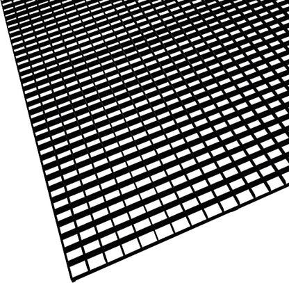KASTLITE Black Egg Crate Fluorescent Light Covers, 23 5/8” x 23 5/8" Polystyrene Drop Ceiling Grid Diffuser & HVAC Air Vent Grille - 1/2"x1/2"x3/8" Cell Eggcrate Panels, 1-Pack - Manufactured in USA - color: Black