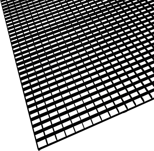 KASTLITE Black Egg Crate Fluorescent Light Covers, 23 5/8” x 23 5/8" Polystyrene Drop Ceiling Grid Diffuser & HVAC Air Vent Grille - 1/2"x1/2"x3/8" Cell Eggcrate Panels, 1-Pack - Manufactured in USA - color: Black
