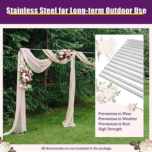 Heavy Duty Wedding Backdrop Stand Kit with Weighted Stainless Bases