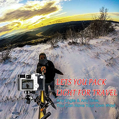Camera Clamp Mount Tabletop C Clamp Mount Stand with Phone Holder, 360°Rotatable Mini Ball Head and 1/4" Screew Quick Release Clamp for GoPro/Brinno/DSLR/MILC/SLR Camera and Smartphone - style: T1-PLUS