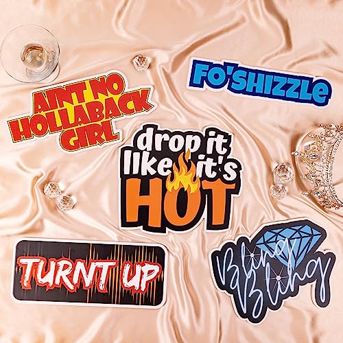 (2000's Pack) Elevate Your Photo Booth Experience with Durable & Waterproof Photo booth Props - Perfect for Weddings, Birthdays, & Photo Booth Businesses - PVC Foamboard Photo Props -10 pieces per Set - color: 2000's Pack