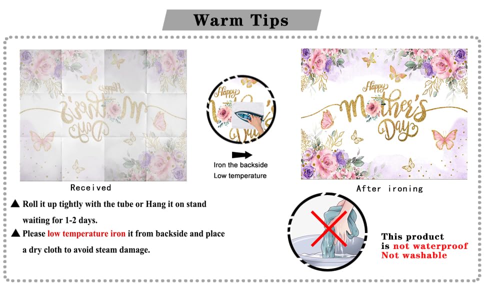 8x6ft Happy Mother's Day Backdrop Floral Golden Dots Mothers Day Birthday Photography Background for Women Thanks Mother's Day Photo Booth Props 068 - size: 8x6ft