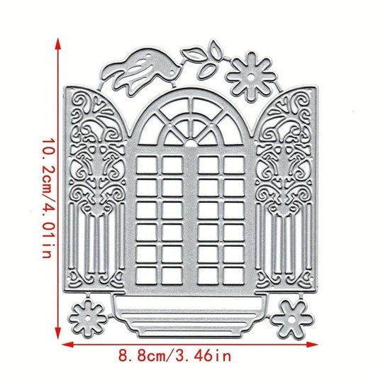 Lapoo Festivals Metal Cutting Die for Scrapbooking - Durable, Cut Stencils for DIY Scrapbook Photo Album Decorative Paper Card, Card Making Supplies, Embossing (Eid Window 4 x 3.5 in) - style: Eid Window 4 x 3.5 in