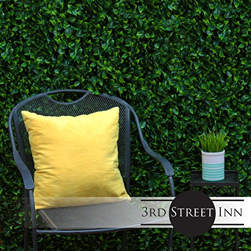3rd Street Inn Artificial Hedge - Outdoor Artificial Plant - Great Boxwood and Ivy Substitute - Sound Diffuser Privacy Fence Hedge - Topiary Gardenia Greenery Panels (12, Gardenia) - color: Gardenia