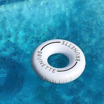 Loteli Swim Ring Float - Minimal Aesthetic Inflatable Swim Ring | Classic Prop for Party, Photo Shoot, Summer Fun & Relaxation | Durable & Easy to Inflate - color: Brunette, size: 1 Pack