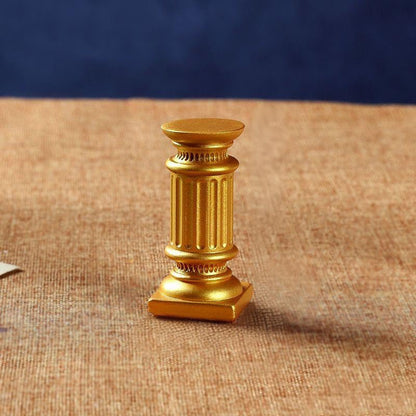 Mini Nordic Resin Roman Column, Greek Sculptural Angel Display, Photo Props, Candle Holder, Sketching Art Teaching Tools (Doric (Gold) - 7.5cm) - color: Doric (Gold) - 7.5cm