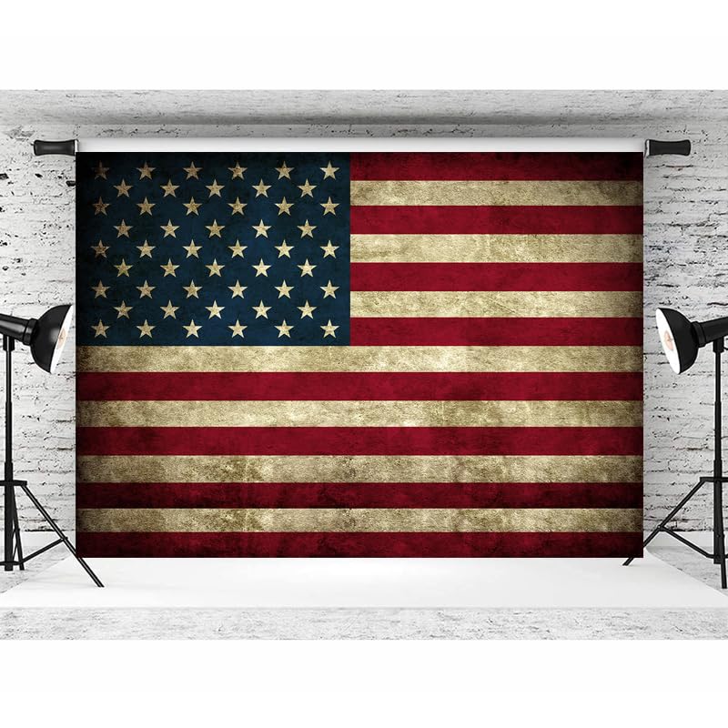 7x5ft Patriotic Backdrop 4th of July Independence Day Balloons Veterans Background Festival American Flags Freedom Memorial National Presidents Day Party Decor Supplies Photobooth Props 271