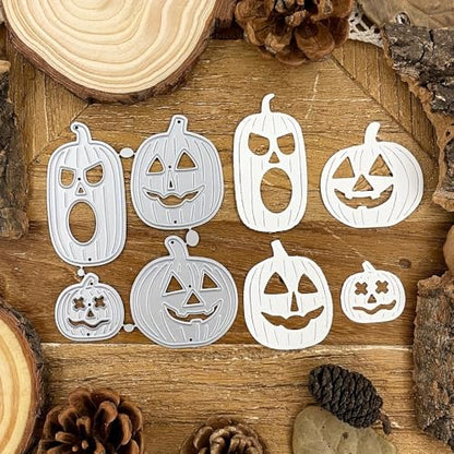 Lapoo Festivals Metal Cutting Die for Scrapbooking - Durable, Cut Stencils for DIY Scrapbook Photo Album Decorative Paper Card, Card Making Supplies (4-Piece Halloween Pumpkin Set 2.9 x 3.6 in) - style: 4-Piece Halloween Pumpkin Set 2.9 x 3.6 in